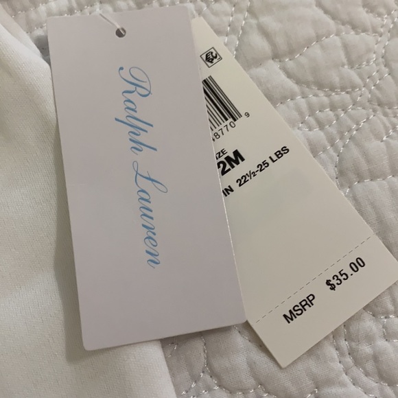 Ralph Lauren Baby Girl Polo Bubble Shortall White - Picture 4 of 9